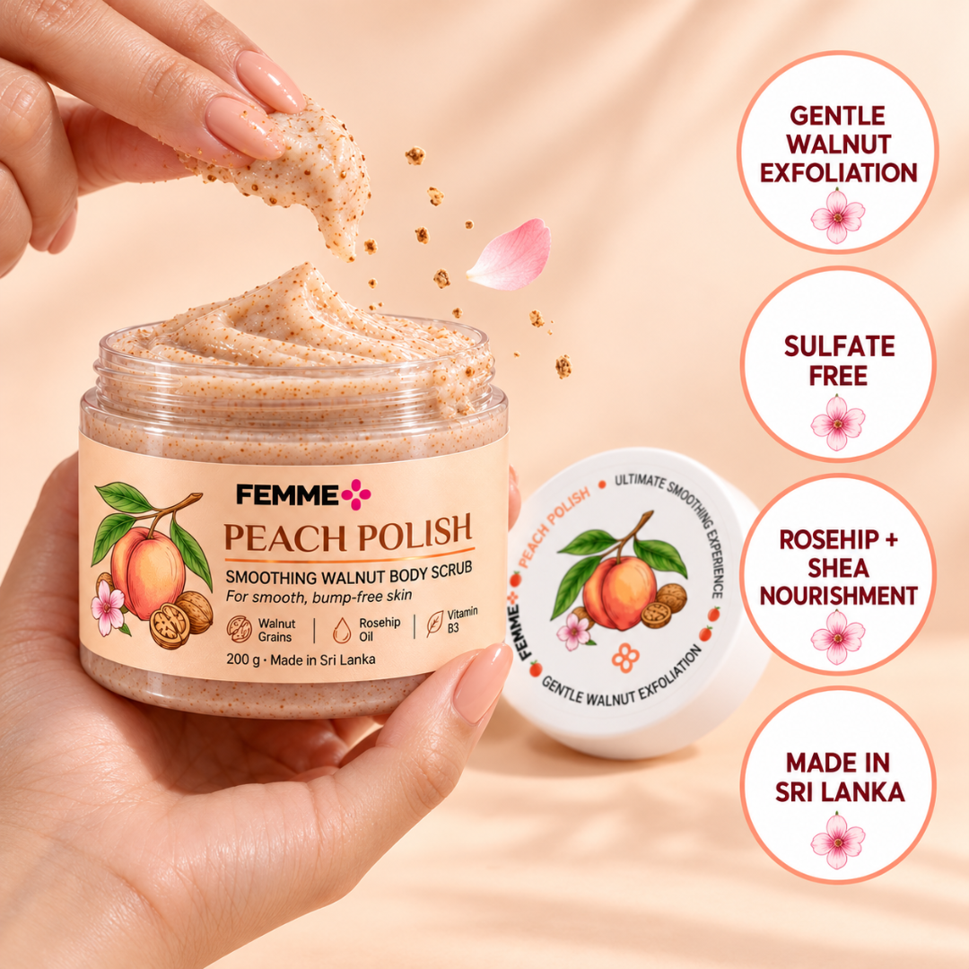 Peach Polish Walnut Body Scrub