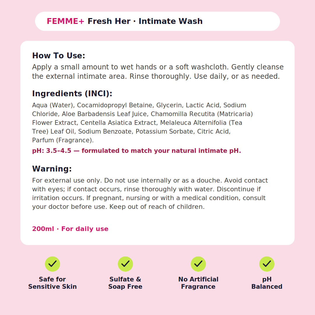 Fresh Her™ — pH-Balanced Daily Intimate Wash (200ml)
