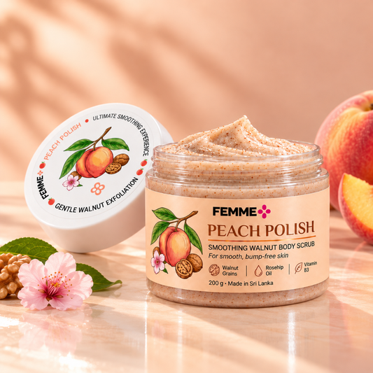 Peach Polish Walnut Body Scrub