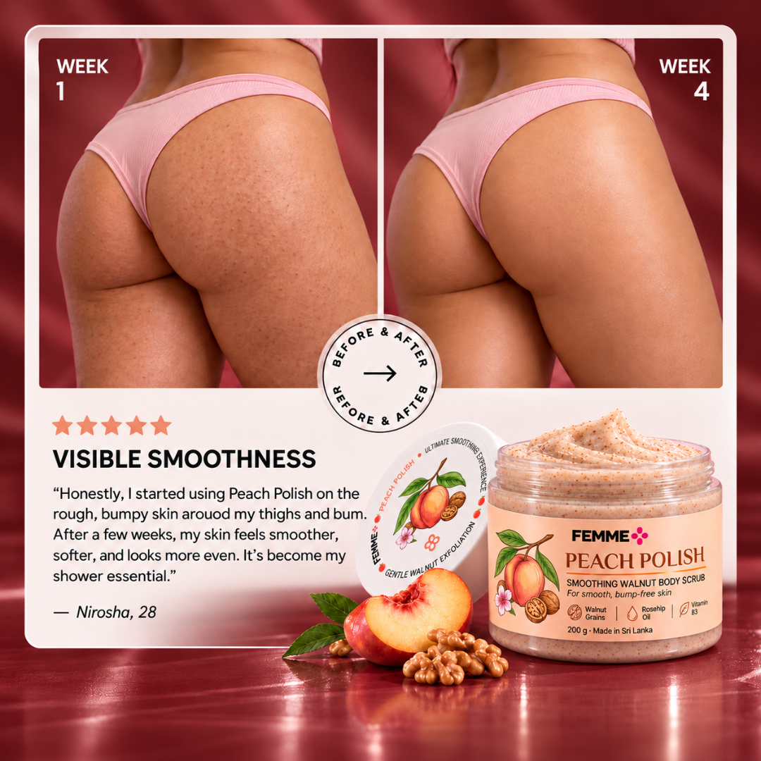 Peach Polish Walnut Body Scrub