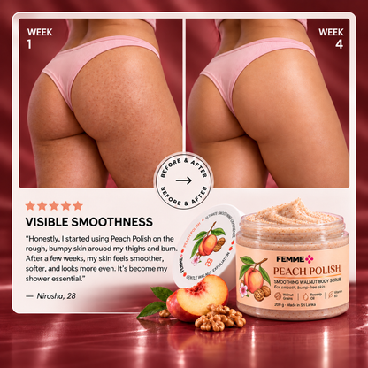 Peach Polish Walnut Body Scrub