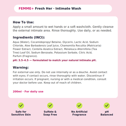Fresh Her™ — pH-Balanced Daily Intimate Wash (200ml)