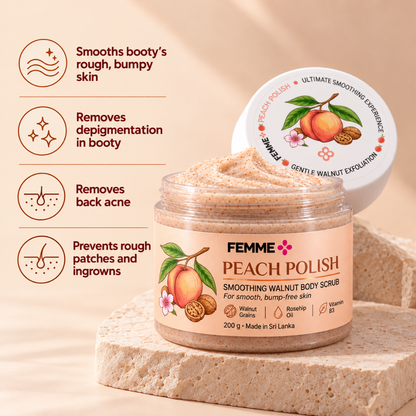 Peach Polish Walnut Body Scrub